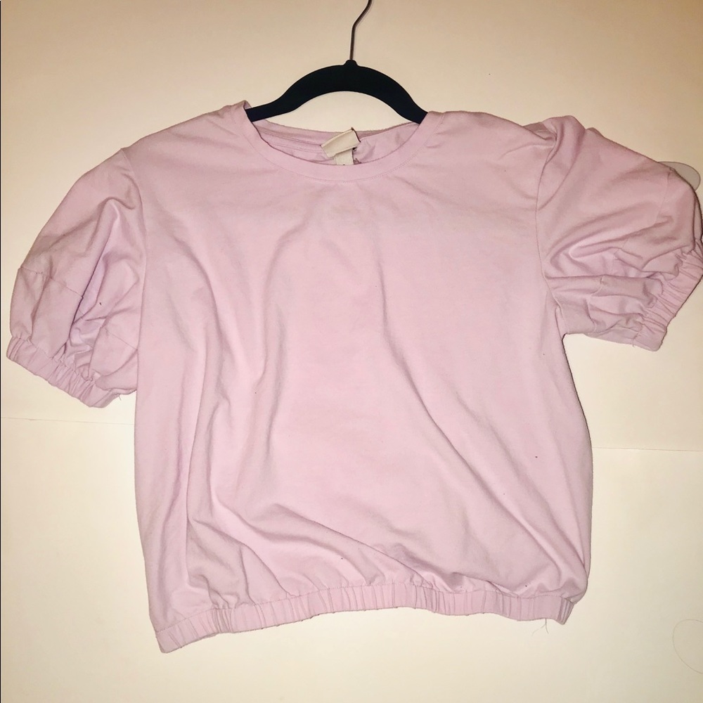 Gently used Lilac puff sleeve top by A New Day